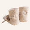 Gebreide sloefjes - Booties cream